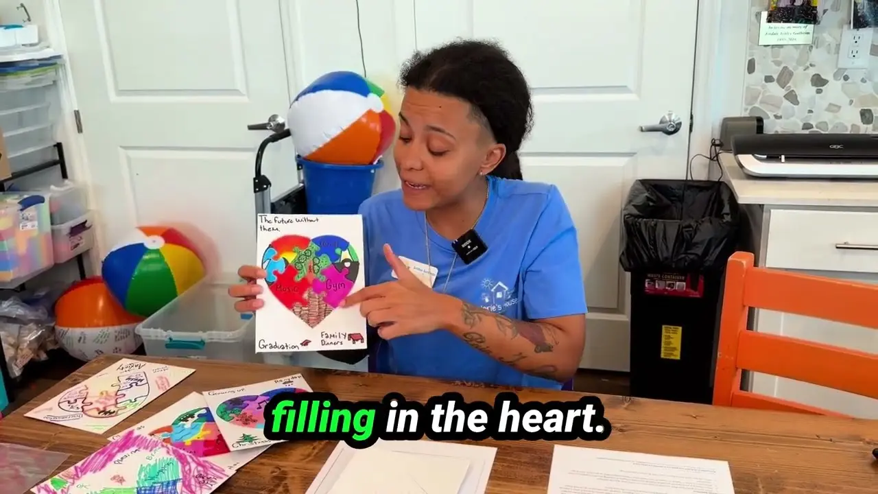 Heart Maps Activity at Valerie’s House 💜 Helping Kids Express Grief