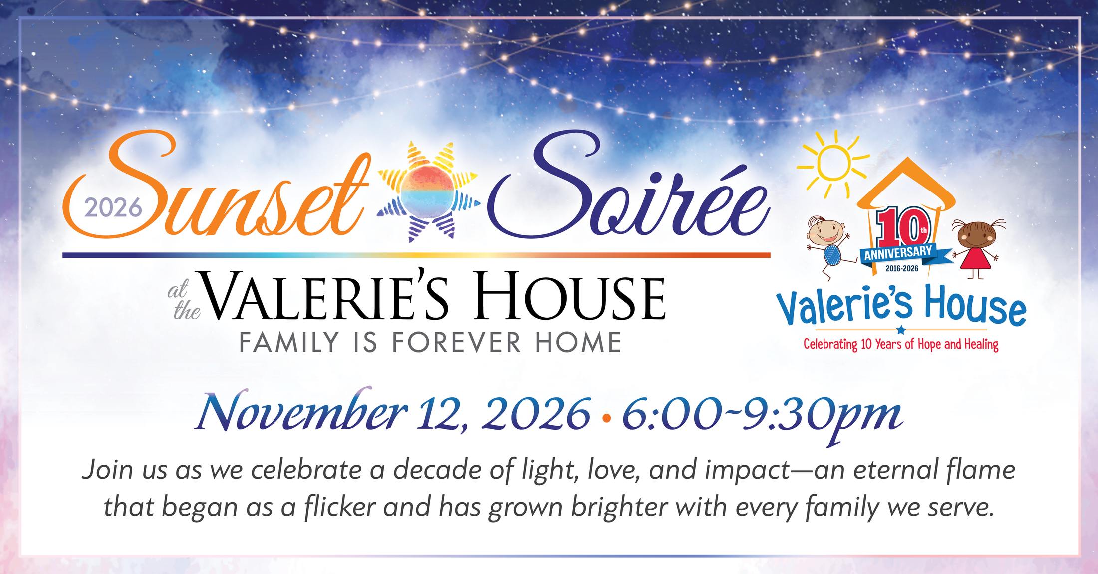 Valerie’s House Sunset Soirée Returns November 12, 2026