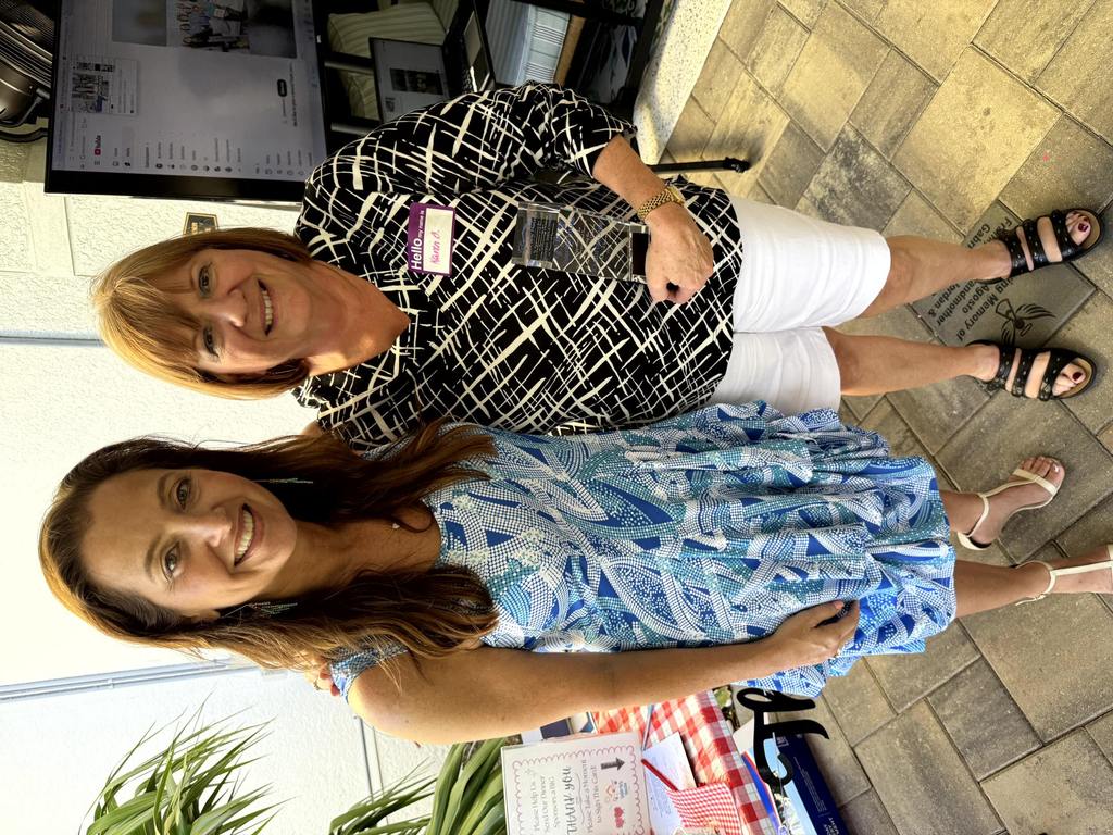 Valerie's House Founder and CEO Angela Melvin standing with long-time volunteer Karen