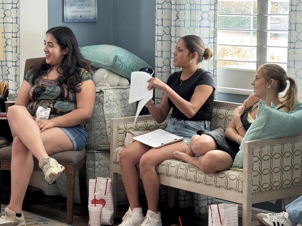 Briza helps lead a Valerie’s House group discussion with other teens.