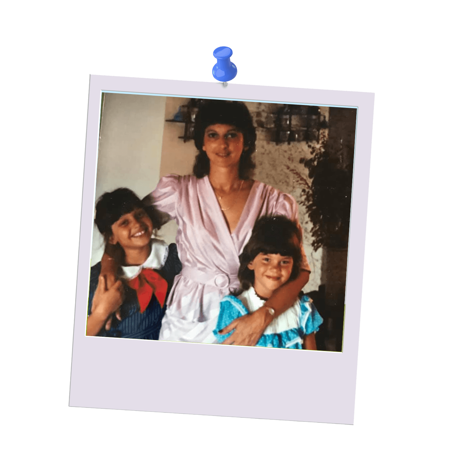 Valerie Melvin with her daughters Angela and Lisa as young children in a family photo