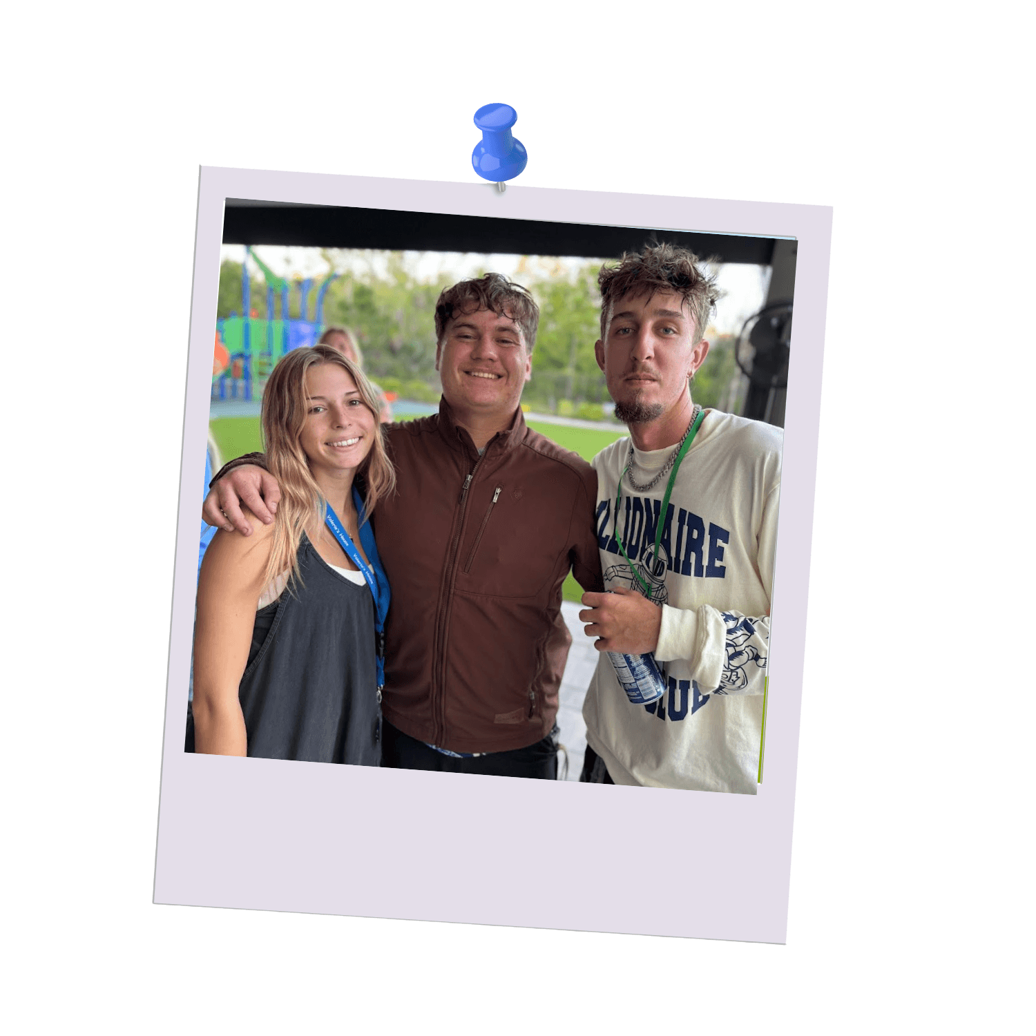 Three teens and young adults smiling together at a Valerie’s House gathering